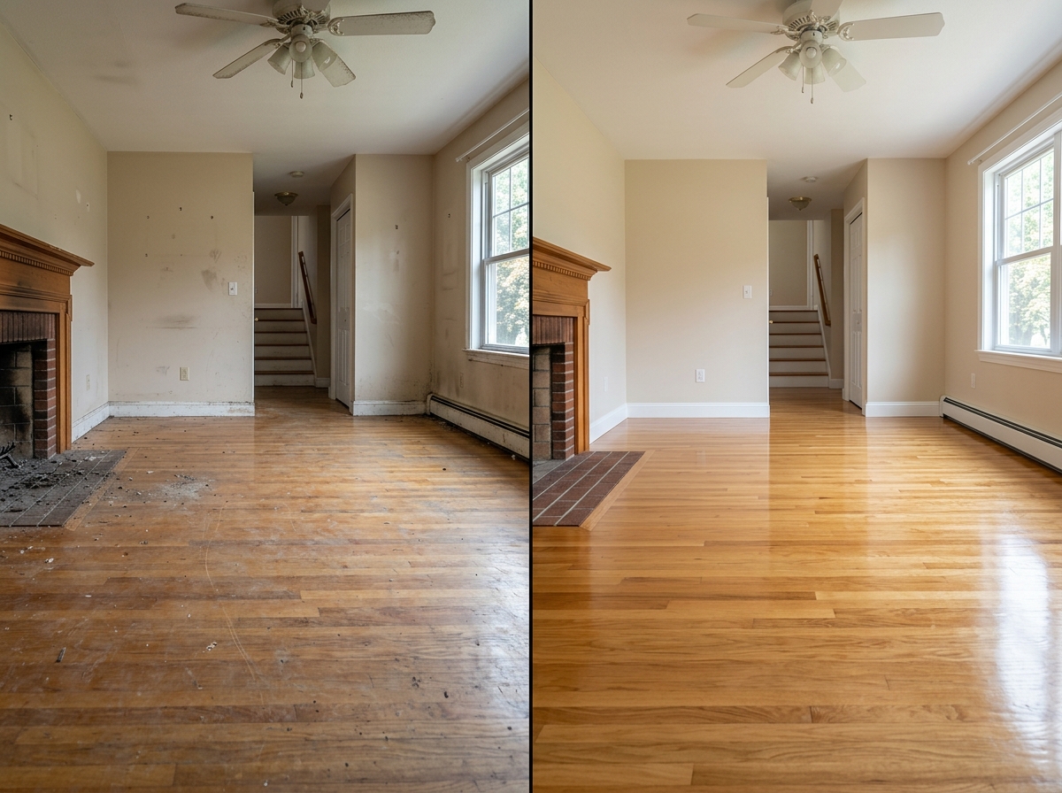 before and after a deep cleaning